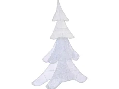 Beliani Decorazione per esterni LED EDASJON Albero di Natale 95 cm Bianco