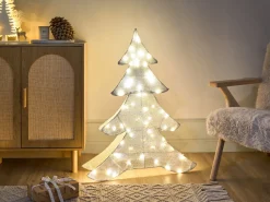 Beliani Decorazione per esterni LED EDASJON Albero di Natale 95 cm Bianco