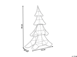 Beliani Decorazione per esterni LED EDASJON Albero di Natale 95 cm Bianco