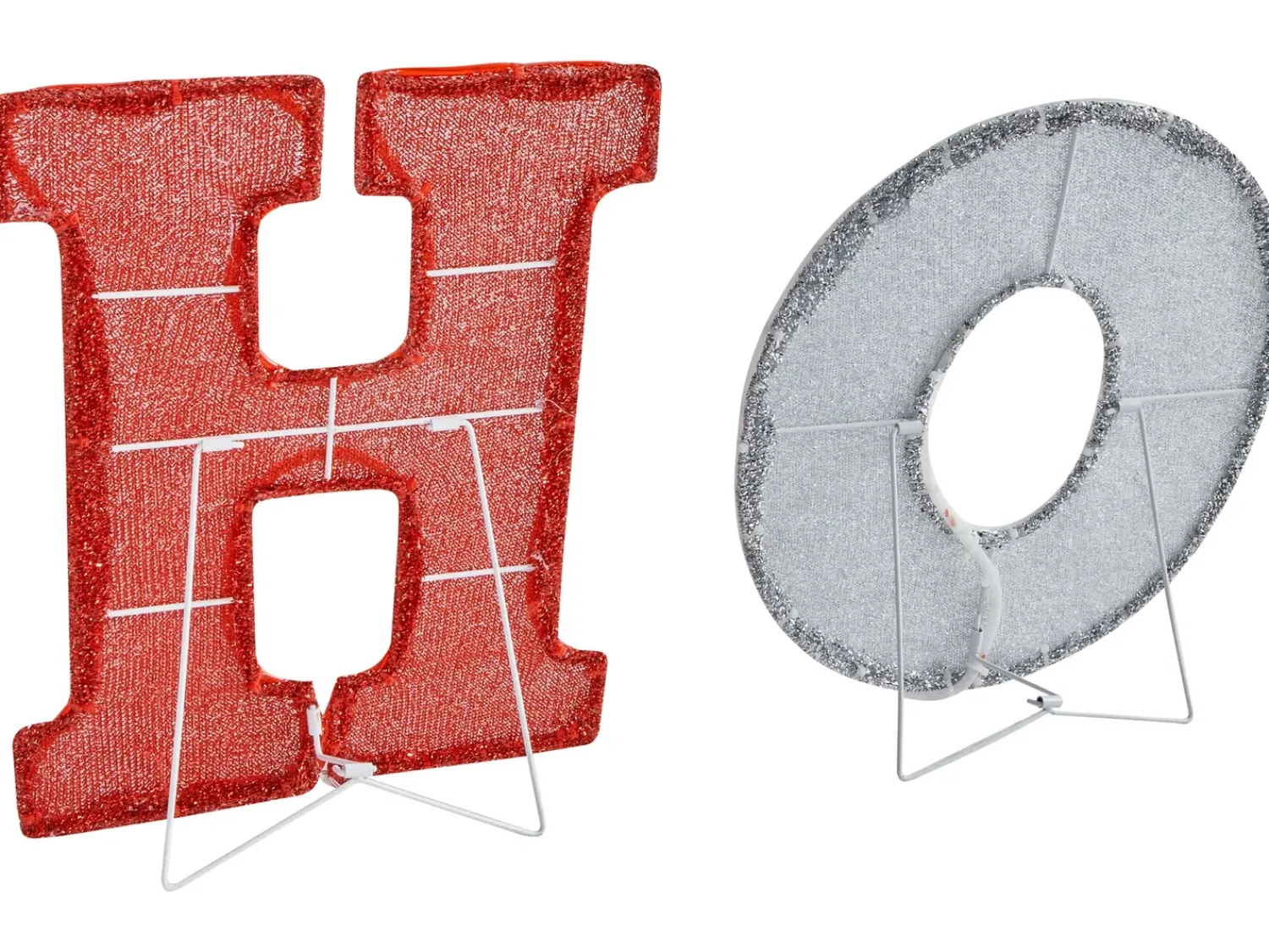 Outlet Beliani Decorazione per esterni LED GRENVIK 40 cm Bianco Rosso