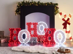 Outlet Beliani Decorazione per esterni LED GRENVIK 40 cm Bianco Rosso