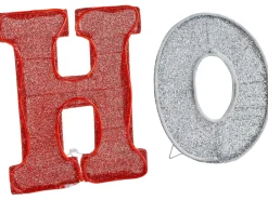 Outlet Beliani Decorazione per esterni LED GRENVIK 40 cm Bianco Rosso