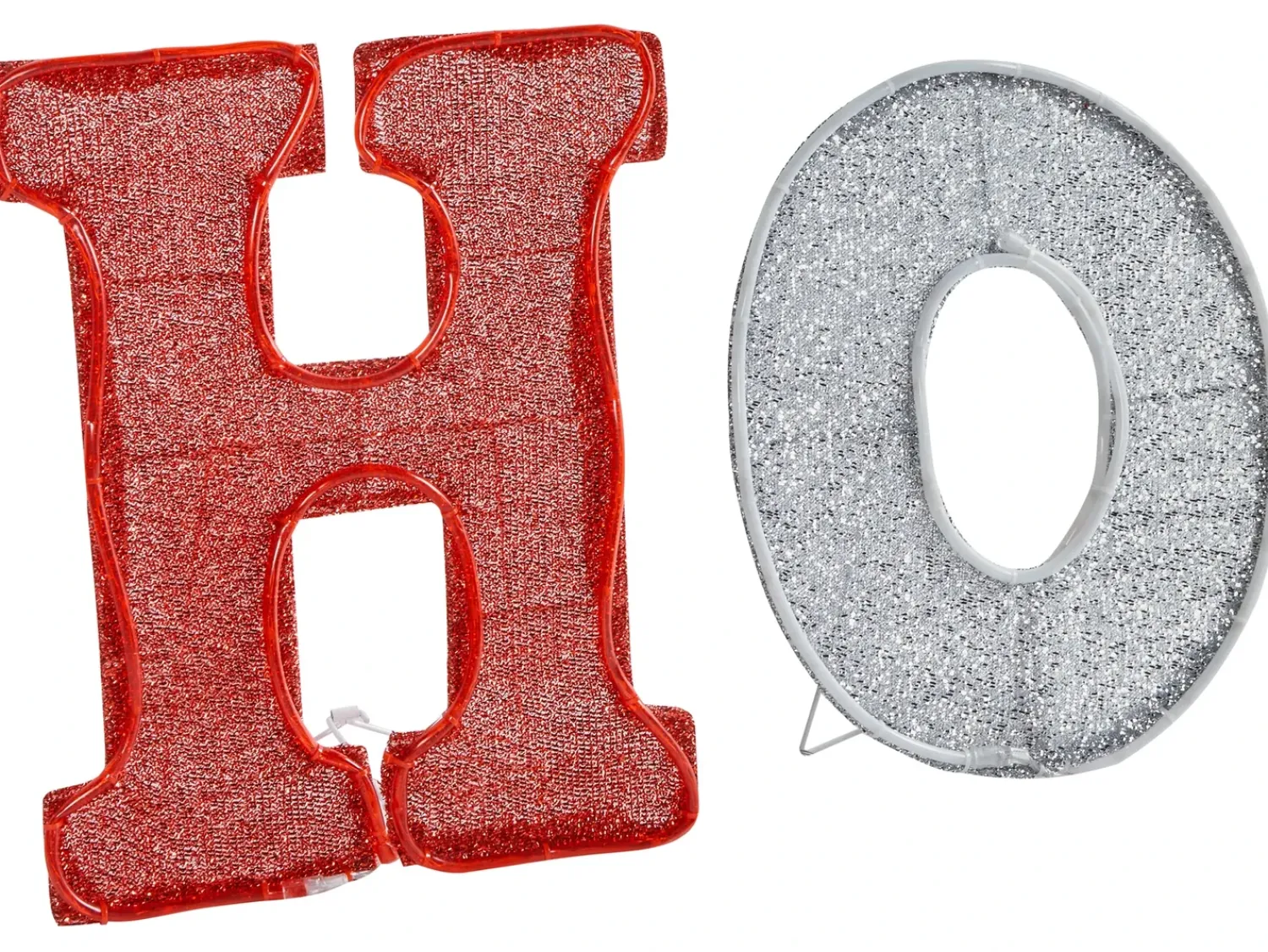Outlet Beliani Decorazione per esterni LED GRENVIK 40 cm Bianco Rosso
