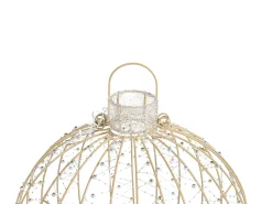 Outlet Beliani Decorazione per esterni LED GAROUR Palla di Natale 65/50/40 cm Oro