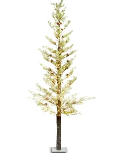 Beliani Decorazione per esterni LED GRENIVIK Albero di Natale 245 cm Bianco