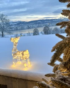 Sale Beliani Decorazione per esterni LED HAFNIR Capriolo 92 cm Argento