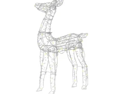 Sale Beliani Decorazione per esterni LED HAFNIR Capriolo 92 cm Argento