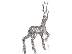 New Beliani Decorazione per esterni LED HUSAVIK Renna 140 cm Argento