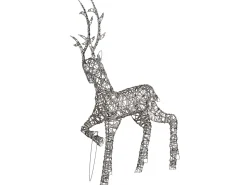 New Beliani Decorazione per esterni LED HUSAVIK Renna 140 cm Argento