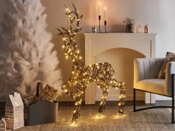 New Beliani Decorazione per esterni LED HUSAVIK Renna 140 cm Argento