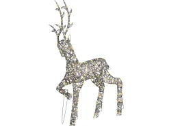 New Beliani Decorazione per esterni LED HUSAVIK Renna 140 cm Argento
