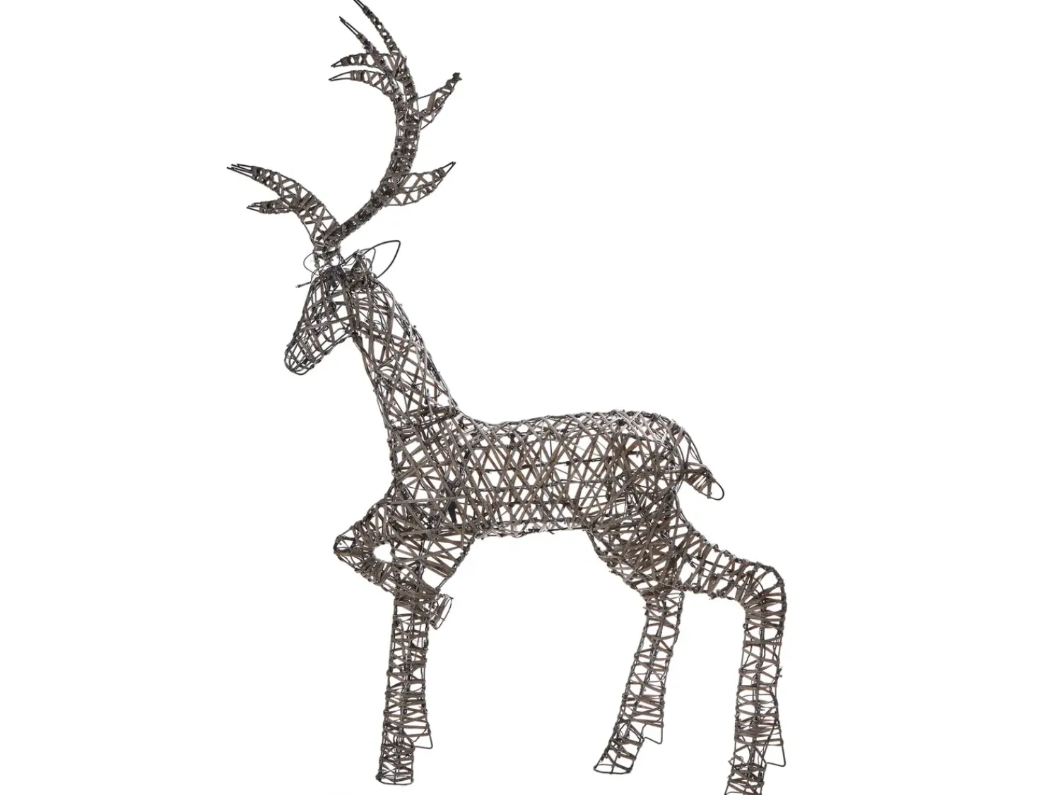 New Beliani Decorazione per esterni LED HUSAVIK Renna 140 cm Argento