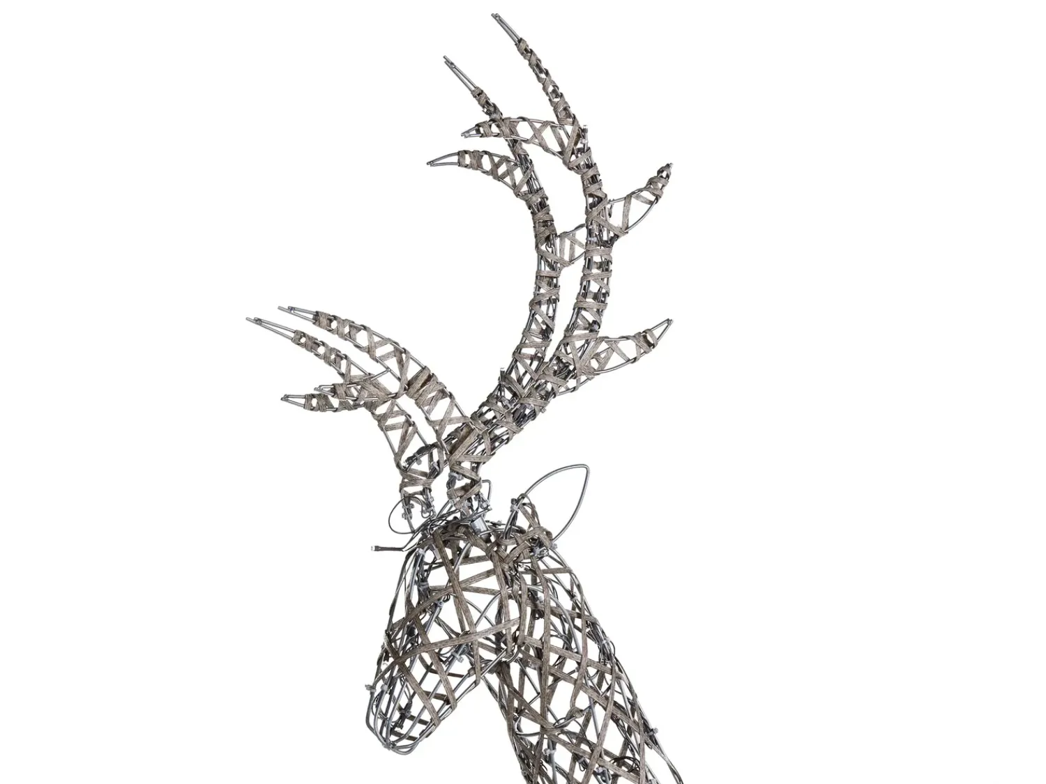 New Beliani Decorazione per esterni LED HUSAVIK Renna 140 cm Argento