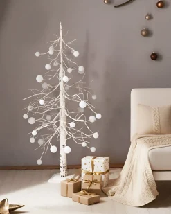 Clearance Beliani Decorazione per esterni LED HOLAR Albero di Natale 122 cm Bianco