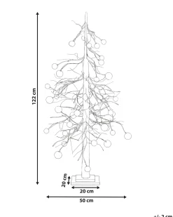 Clearance Beliani Decorazione per esterni LED HOLAR Albero di Natale 122 cm Bianco