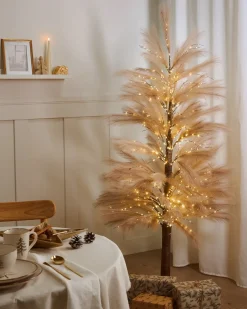 Best Beliani Decorazione per esterni LED HAUGANES Albero di Natale 190 cm Beige