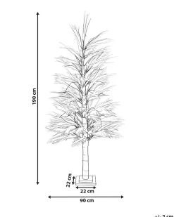 Best Beliani Decorazione per esterni LED HAUGANES Albero di Natale 190 cm Beige