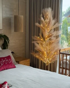 Best Beliani Decorazione per esterni LED HAUGANES Albero di Natale 190 cm Beige