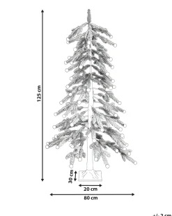 Sale Beliani Decorazione per esterni LED HASSLAN Albero di Natale 125 cm Bianco Bianco Verde