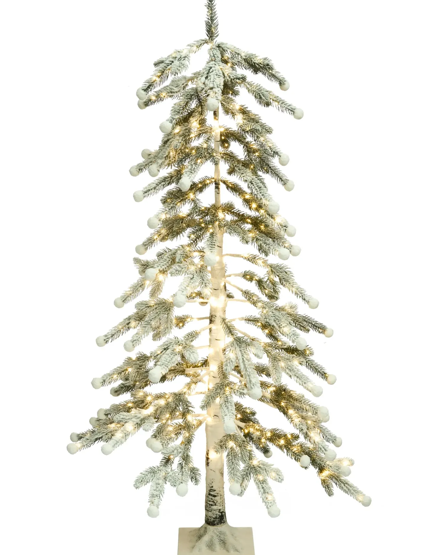 Sale Beliani Decorazione per esterni LED HASSLAN Albero di Natale 125 cm Bianco Bianco Verde