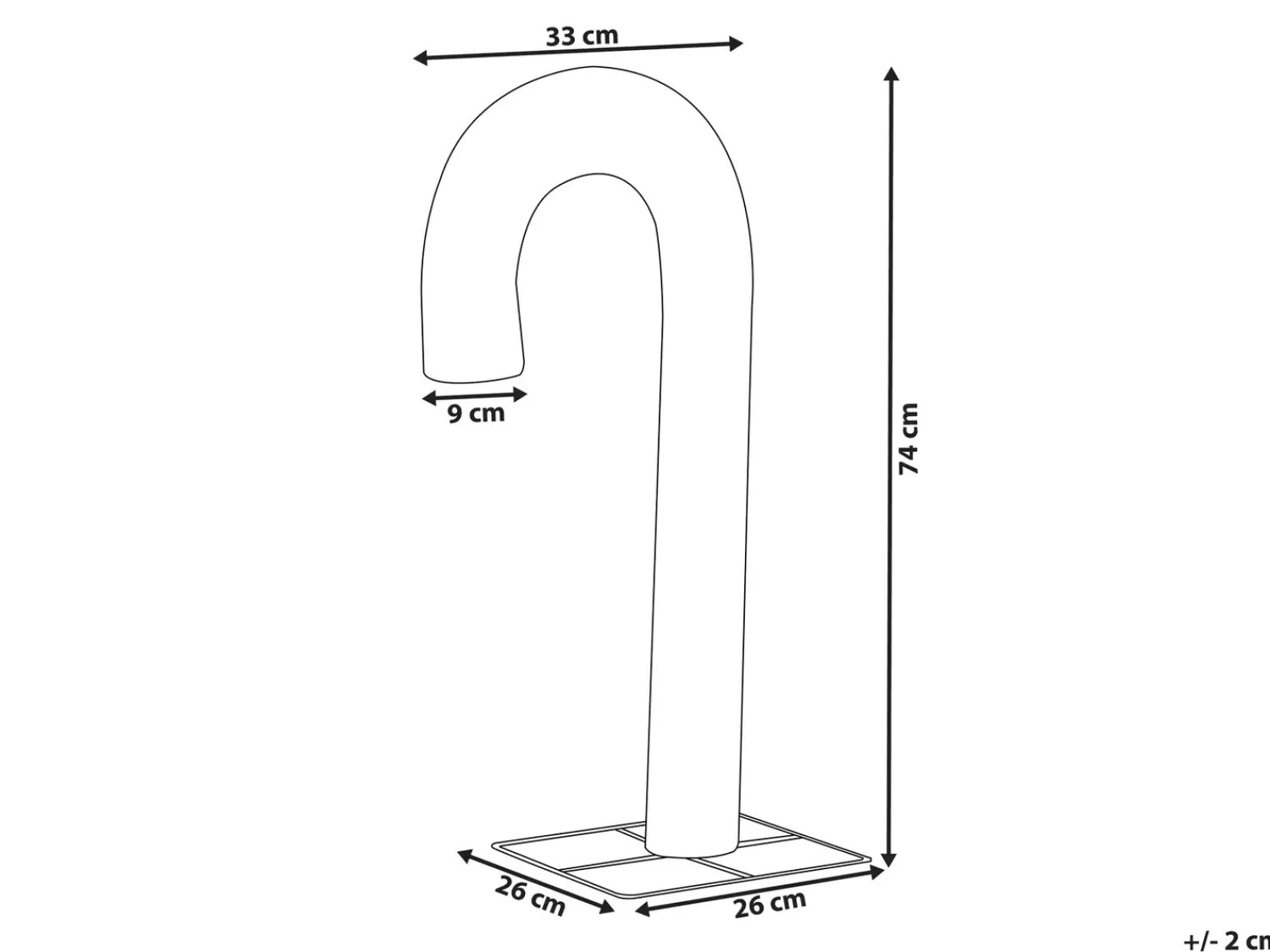Hot Beliani Decorazione per esterni LED HOLMAVIK Bastoncino di zucchero 74 cm Oro