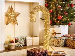 Hot Beliani Decorazione per esterni LED HOLMAVIK Bastoncino di zucchero 74 cm Oro