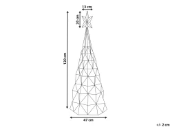 Clearance Beliani Decorazione per esterni LED ICELAND Albero di Natale 120 cm Multicolore