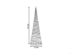 Beliani Decorazione per esterni LED KOTALA Albero di Natale 57 cm Argento