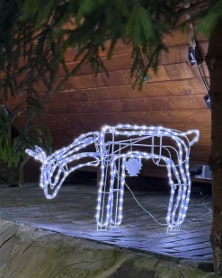 Online Beliani Decorazione per esterni LED KRISTNES Capriolo animato 53 cm Bianco