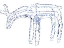 Online Beliani Decorazione per esterni LED KRISTNES Capriolo animato 53 cm Bianco