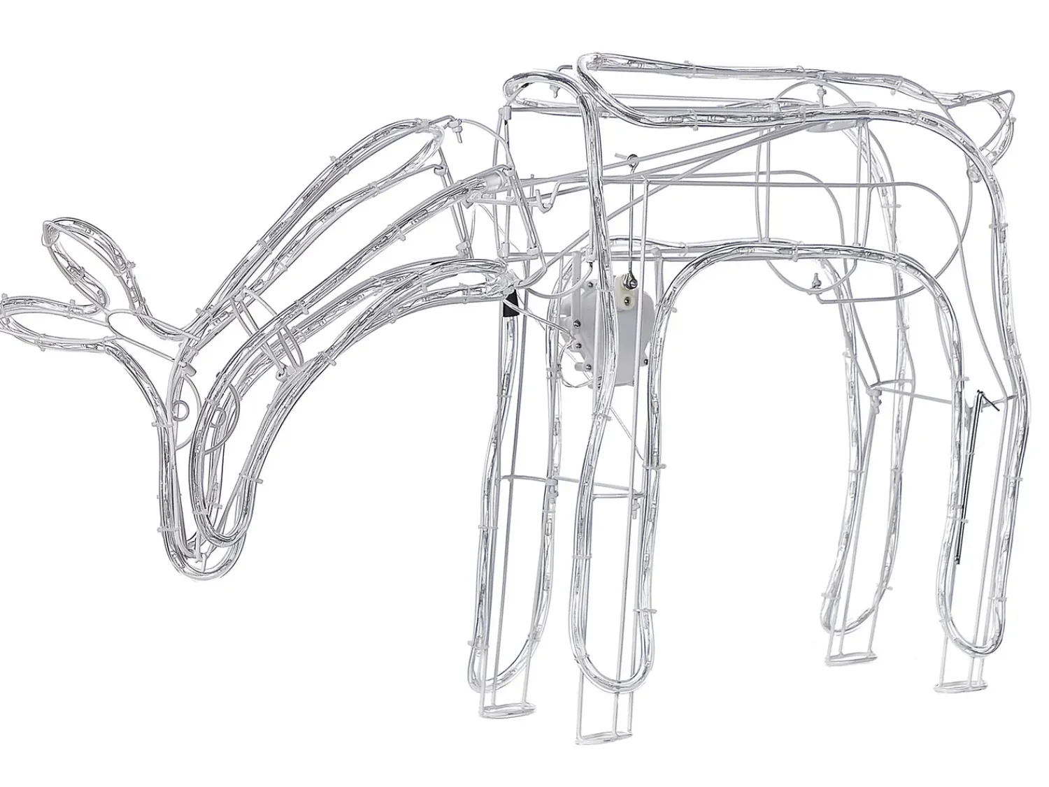 Online Beliani Decorazione per esterni LED KRISTNES Capriolo animato 53 cm Bianco