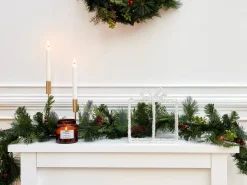 Beliani Decorazione per esterni LED KEMI Regali di Natale 25 cm Bianco