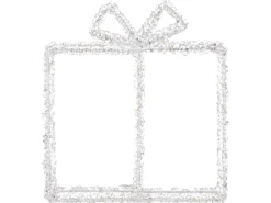 Beliani Decorazione per esterni LED KEMI Regali di Natale 25 cm Bianco