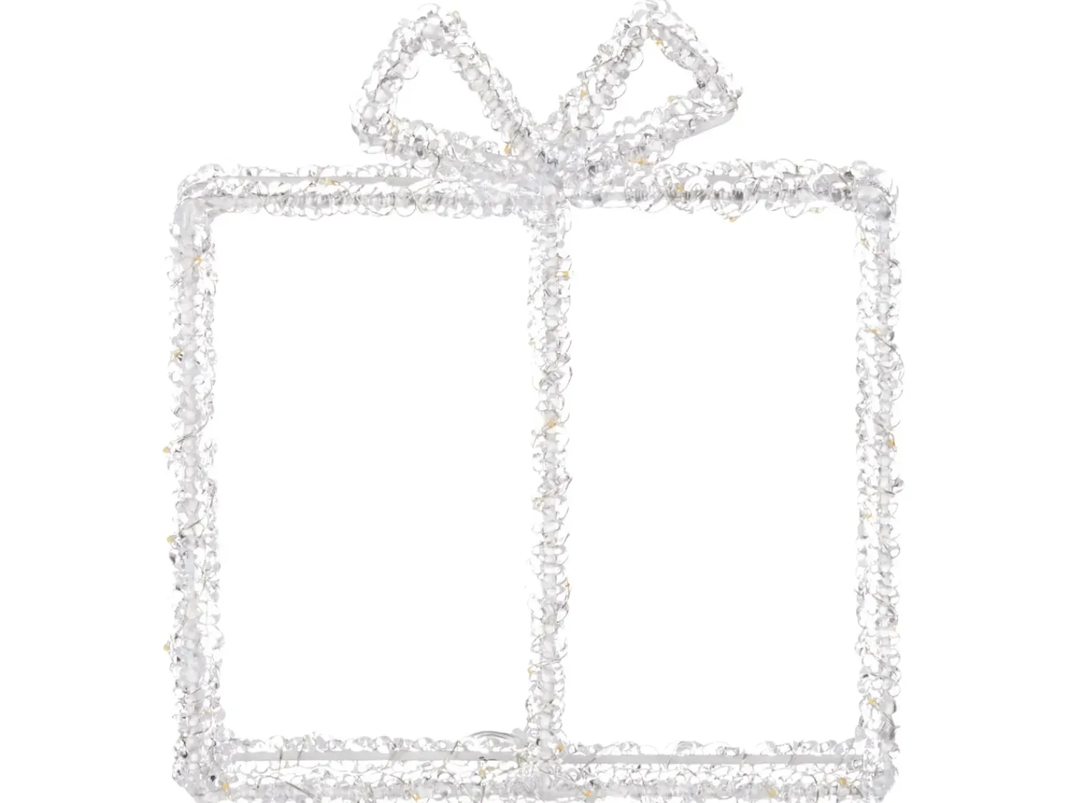 Beliani Decorazione per esterni LED KEMI Regali di Natale 25 cm Bianco