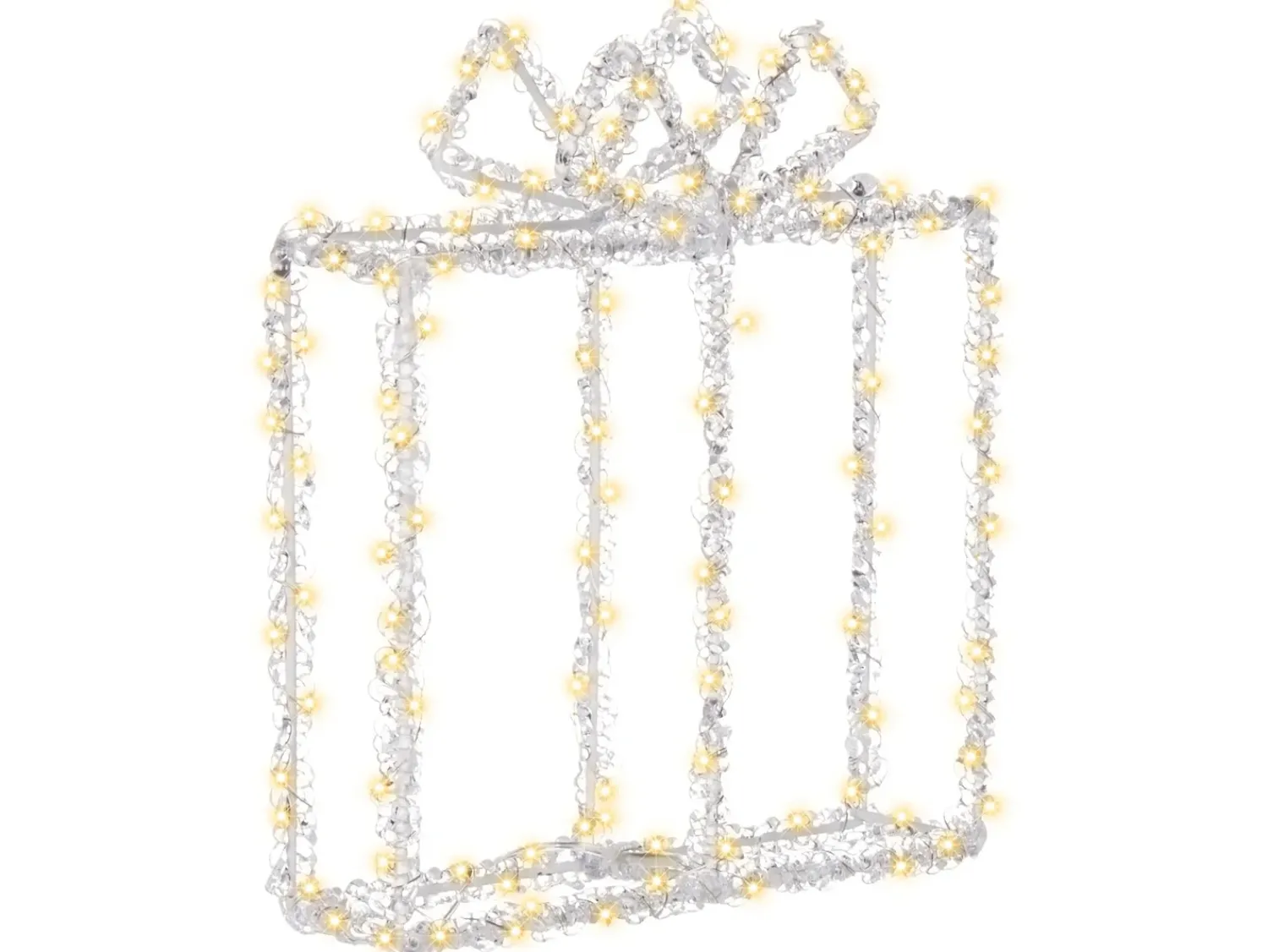 Beliani Decorazione per esterni LED KEMI Regali di Natale 25 cm Bianco