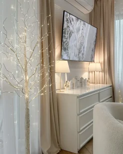 Best Beliani Decorazione per esterni LED LAPPI Albero di Natale Bianco