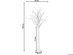 Best Beliani Decorazione per esterni LED LAPPI Albero di Natale Bianco