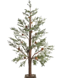 Outlet Beliani Decorazione per esterni LED LAUGARAS Albero di Natale 150 cm Verde Marrone Verde