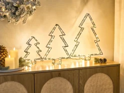 Clearance Beliani Decorazione per esterni LED LOFSEN Albero di Natale 45/35/25 cm Nero