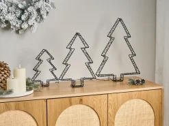 Clearance Beliani Decorazione per esterni LED LOFSEN Albero di Natale 45/35/25 cm Nero