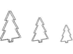 Clearance Beliani Decorazione per esterni LED LOFSEN Albero di Natale 45/35/25 cm Nero