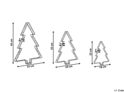Clearance Beliani Decorazione per esterni LED LOFSEN Albero di Natale 45/35/25 cm Nero