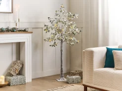 Outlet Beliani Decorazione per esterni LED MELAKKO Albero 150 cm Verde Bianco Verde