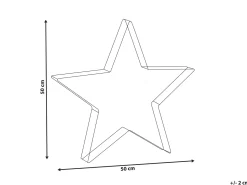 Best Beliani Decorazione per esterni LED MADUM Stella 50 cm Argento