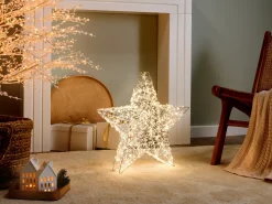 Best Beliani Decorazione per esterni LED MADUM Stella 50 cm Argento