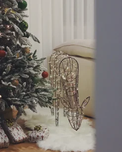 Beliani Decorazione per esterni LED NARUSKA Renna 70 cm Nero