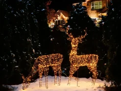 Beliani Decorazione per esterni LED NARUSKA Renna 70 cm Nero