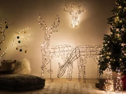 Beliani Decorazione per esterni LED NARUSKA Renna 70 cm Nero