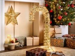 Hot Beliani Decorazione per esterni LED NORRESO Bastoncino di zucchero 74 cm Oro
