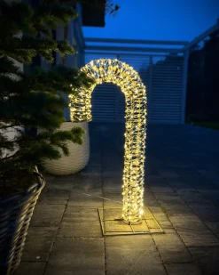 Hot Beliani Decorazione per esterni LED NORRESO Bastoncino di zucchero 74 cm Oro
